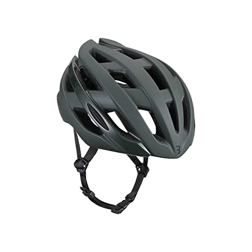 BBB Cycling Unisex-Adult Fahrradhelm Hawk | Damen und Herren | Aerodynamisch und 21 Luftschlitze | Rennrad | BHE-151 Grün M (54-58 cm), matt olive green, M (54-58cm) von BBB