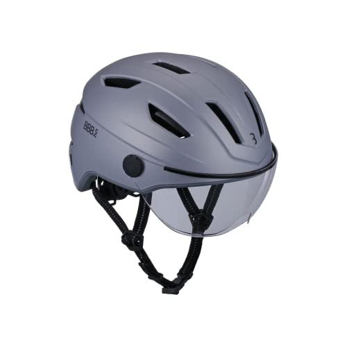 BBB Unisex-Adult Move Faceshield Fahrradhelme, Matt Grau, M von BBB