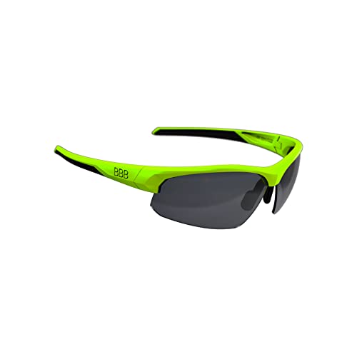 BBB Cycling Fahrradbrille Impress | Herren und Damen Sportbrille Sonnenbrille Radsport | mit Wechselgläsern | Polycarbonat | MTB Rennrad Urban | Matt Neongelb M | BSG-58 von BBB