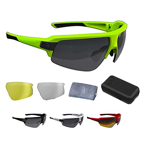 BBB Cycling Fahrradbrille Impulse | Herren und Damen Sportbrille Sonnenbrille Radsport | mit drei Wechselgläsern | Polycarbonat Grilamid | MTB Rennrad Urban | Matt Neongelb | BSG-62 BBB Cycling Fahrradbrille Impulse | Herren und Damen Sportbrille Sonnenbrille Radsport | mit drei Wechselgläsern | Polycarbonat Grilamid | MTB Rennrad Urban | Matt Neongelb | BSG-62 von BBB