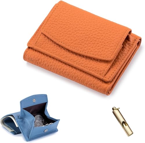 BBDHPLLOA 2024 Genuine Leather Card Holder Organizer Pocket Wallet,Premium Unisex Anti-Credit Card Fraud Folding Wallet,Bi-fold Slim Wallet for Women,Mini Compact Wallet von BBDHPLLOA
