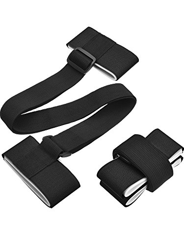 BBTO 2 Pack Ski Carrier Strap, Verstellbare Schulter Carrier Lash Griff Riemen mit Gepolsterten Fastener Tape Strap Loop für Leicht Tragen Skis und Pole, Schwarz BBTO 2 Pack Ski Carrier Strap, Verstellbare Schulter Carrier Lash Griff Riemen mit Gepolsterten Fastener Tape Strap Loop für Leicht Tragen Skis und Pole, Schwarz von BBTO