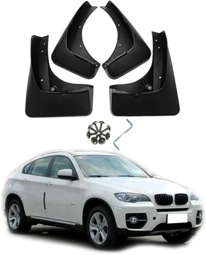 BBYANG 4-teilige Auto-Schmutzfänger - passt für BMW X6 2009-2023 Kotflügel vorn und hinten, Radspritzschutz, Schmutzfänger von BBYANG