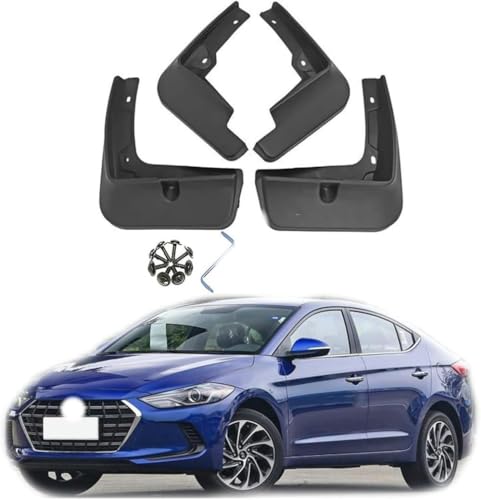 BBYANG 4-teilige Auto-Schmutzfänger - passt für Hyundai Elantra 2011-2023 Kotflügel vorn und hinten, Radspritzschutz, Schmutzfänger von BBYANG