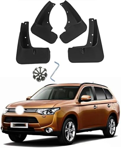 BBYANG 4-teilige Auto-Schmutzfänger - passt für Mitsubishi Outlander 2013-2023 Kotflügel vorn und hinten, Radspritzschutz, Schmutzfänger von BBYANG