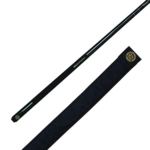 BCE Unisex-Adult 2 Piece Mark Selby Classic Case-145cm with 9.5mm Snooker English Pool Cue, Black Butt/Natural Wood Shaft, 57" (145cm) von BCE