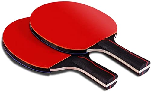 Tischtennisschläger, Set Doppelschläger enthält 3 Bälle 1 Schlägerset Doppelter Antihaft-Profi-Tischtennisschläger Tischtennisschläger-Set von BCJMKDX