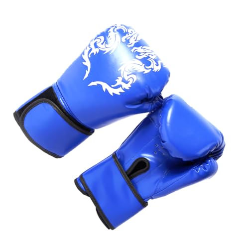 BCOATH 1 Paar Atmungsaktive Boxhandschuhe Für Jugendliche Schützende Trainingshandschuhe Für Sparring Bequeme Sporthandschuhe Blau Ideal Für Boxen Und Kickboxen von BCOATH