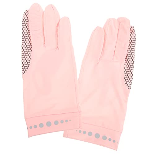 BCOATH 1 Paar Touchscreen-sonnenschutzhandschuhe Bequeme Angelhandschuhe Sonnenschutz-fäustlinge Outdoor-Accessoire Tragbare Fahrradhandschuhe Trainingshandschuhe Nylon (eisseide) Rosa von BCOATH