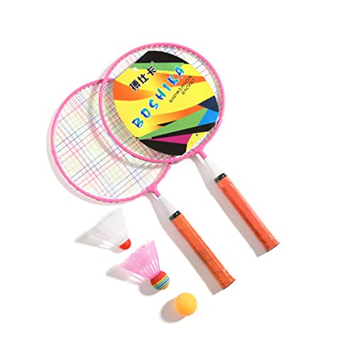 BCOATH 1 Satz Badminton Schläger Badmintonschläger für Kinder Mini-Badmintonschläger Kinder Badminton Set Sportliches Spielzeug Badmintonschläger mit Bällen Kinderbedarf Rosa von BCOATH
