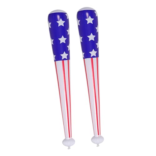 BCOATH 2 Stück Aufblasbarer Baseballschläger PVC Leicht Tragbar Partyspielzeug für Sport Pool und Feiern mit US flaggen Design Vielseitig für Erwachsene BCOATH 2 Stück Aufblasbarer Baseballschläger PVC Leicht Tragbar Partyspielzeug für Sport Pool und Feiern mit US flaggen Design Vielseitig für Erwachsene von BCOATH
