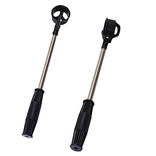 BCOATH 2st Ballpflücker Werkzeug Zum Aufnehmen Von Kugeln Ball Pick-up-Stick Ausziehbarer Sportball-Retriever Golfball-Pickup-Stick Golf-Tool Fänger Kugelrückholstange Ballgreifer Black von BCOATH