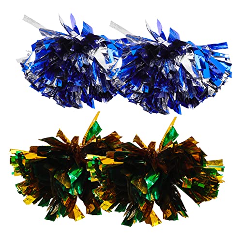 BCOATH 4 Stück Cheerleading-Blumenstrauß Cheerleading-Pompons Cheer Squad Poms Cheerleader Bommel Cheerleading Pompoms Cheerleader zubehör Cheer Pom Poms für Kinder jubelnder Bommel Sport von BCOATH