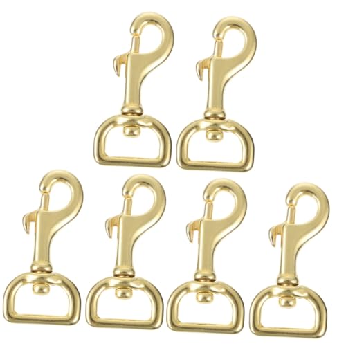 BCOATH 6 STK Quadratische Drehbare Hundeschnalle Ovale Schwenkbare Triggerclips Schrauben Clips Auslösen Schwenkbare Haken Schnallen Für Haustierleinen Leinen-tauchclips Kupfer Golden von BCOATH