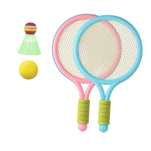 BCOATH Badminton Spielset Für Kinder 1 Satz Mit Bunten Schlägern Und Federbällen Ideales Sportspielzeug Für Aktive Freizeitgestaltung Fördert Bewegung Und Koordination von BCOATH