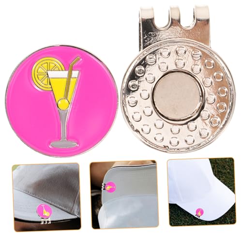 BCOATH Golf Marker Golfball Marker Golf Souvenir Golf Hut Zubehör Golf Hut Geschenkidee praktischer Golfhut-Clip Tragbarer Golfmarker Ballmarker geschenkt Golfhut-Clips Zinklegierung Rosy von BCOATH