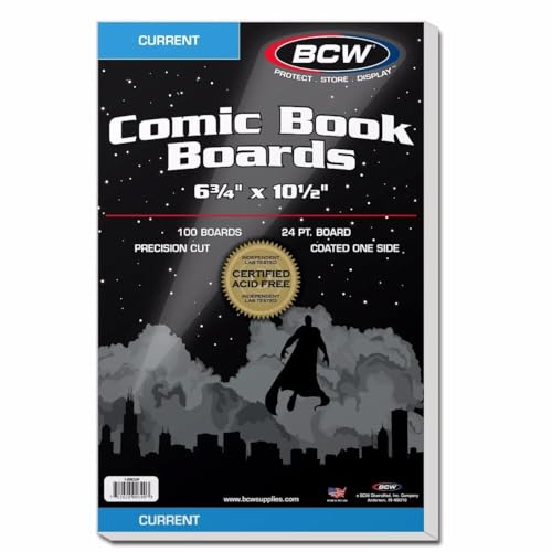 BCW Comic-Tafeln in aktueller Größe, Weiß, BBCUR (100 Boards) von BCW