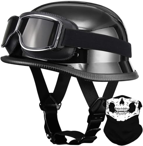 Deutsch Helm Halboffenen Vintage Öffnen Motorradhelm Halb-Helm Mit Sonnenbrille ECE-Zertifizierung Chopper Helm Für Mopeds Cruiser Vintage Jet Helm C,M 57-58cm Deutsch Helm Halboffenen Vintage Öffnen Motorradhelm Halb-Helm Mit Sonnenbrille ECE-Zertifizierung Chopper Helm Für Mopeds Cruiser Vintage Jet Helm C,M 57-58cm von BDBRHFG