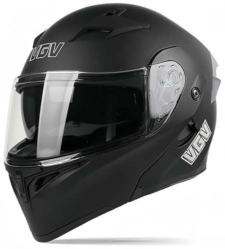 Klappbarer Motorradhelm Mit Doppelvisier, Motocross-Helme, ECE-Geprüfter Motorrad-Sturzhelm Für Erwachsene, Helm Mit Doppelvisier, Herren Und Damen A,XXL63-64CM von BDBRHFG