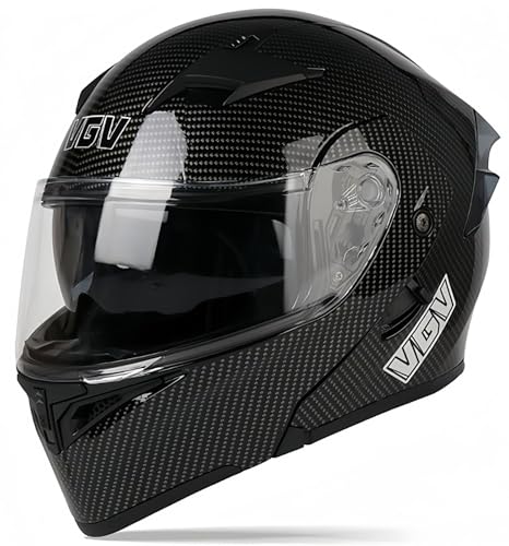 Klappbarer Motorradhelm Mit Doppelvisier, Motocross-Helme, ECE-Geprüfter Motorrad-Sturzhelm Für Erwachsene, Helm Mit Doppelvisier, Herren Und Damen C,M57-58CM von BDBRHFG