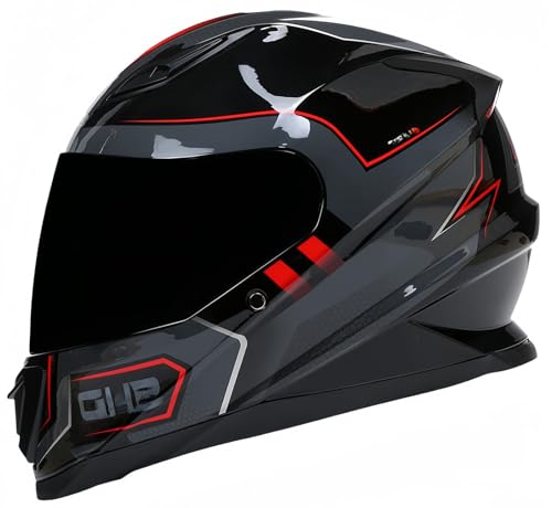 Motorrad-Integralhelm, Straßenhelm Unisex, Doppelvisier-Motorradhelm, Erwachsener Männer Und Frauen ECE 22.06 Zertifizierter Schutzhelm A,XL61-62CM von BDBRHFG