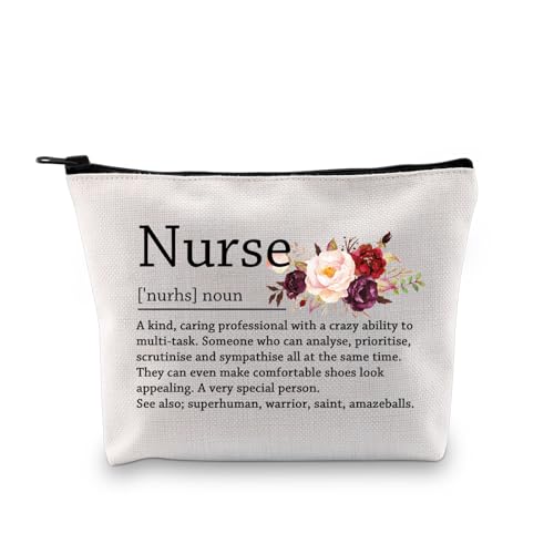 BDPWSS Make-up-Tasche für Krankenschwestern, Definitions-Geschenke, Krankenschwestern, Wertschätzung, Kosmetiktasche für NP, PA, RN, Krankenschwestern, Intensivstation, Pflegende von BDPWSS