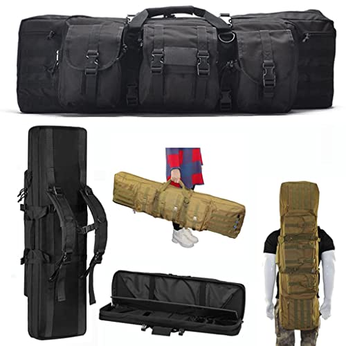 Waffentasche Fiur Langwaffen, Lange Waffentasche, Gewehrfutteral mit Verstellbarem Schultergurt für Lange Gewehre für Das Jagdschießen Black,140cm von BDXZJ