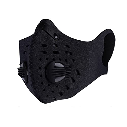 BEAHING Aktivierte Kohlenstoffstaubmaske, Filtrat PM2.5 Maskenverschmutzungsmaske wiederverwendbare schwarze Gesichtsmaske zum Laufen, Radfahren, Outdoor -Aktivitäten von BEAHING