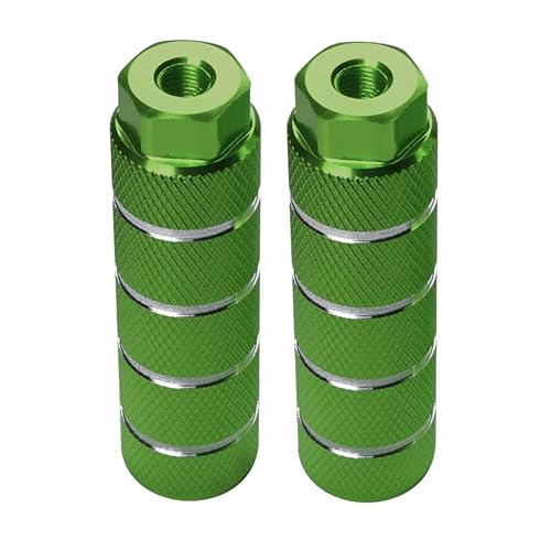 BEAHING Fahrradstifte Aluminiumlegierung Fahrrad Foot Pegs Anti -Skid -Blei -Fuß -Pedal BMX PEGs 2pcs Green Fahrrad Fußstifte von BEAHING