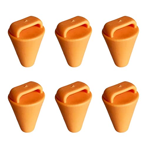 BEAHING Kayak -Scupper -Stecker Kanu -Abflusslöcher Stopper mit Griff Kajakzubehör 6PCS Orange kleine Kajak -Abflussstopfen von BEAHING