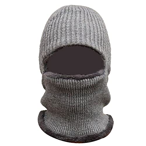 BEALIFE Balaclava Full Face Helm Liner Fleece staubdicht flexibel atmungsaktiv gestrickt Ski Radfahren Motor liefert kaltes Wetter, tief grau von BEALIFE