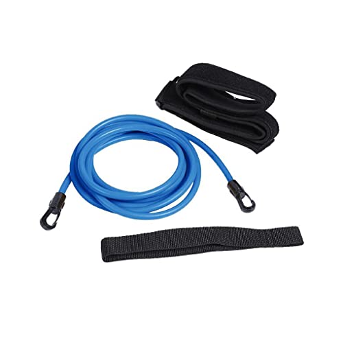 BEALIFE Schwimmtrainings Widerstandsgürtel, Verstellbarer Sicherheits Bungee mit Mesh Tasche, tragbare, Wiederverwendbare Schwimmgeschenke für Erwachsene, Blau von BEALIFE