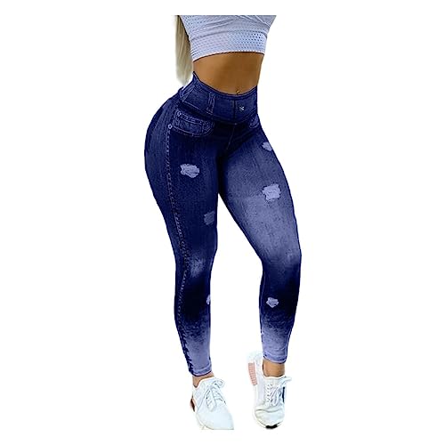 BEALIFE Sport Leggings, Yoga Hose, Fitnessstudio Outfit, tolle Belastbarkeit, Jogging Kleidung, Laufbekleidung, mehrfarbig, Sommer, atmungsaktiv, Dunkelblau, XXL von BEALIFE