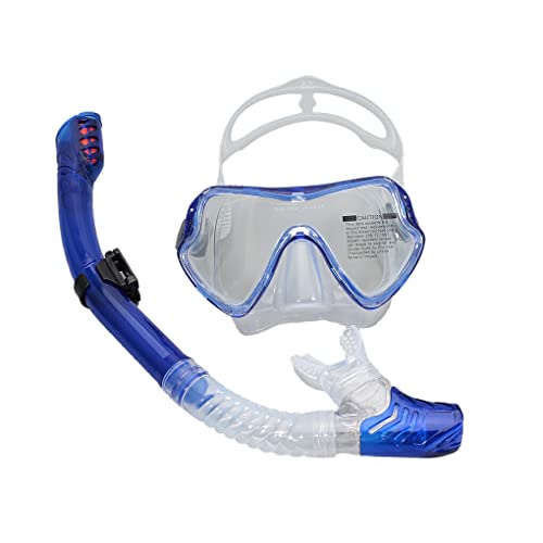 BEALIFE Tauchbrille Anti Rutsch Für Profi Mann Frau Verstellbare Schnalle Schwimmen Tauchen Schnorcheln Wassersportbrille, Blau transparent von BEALIFE