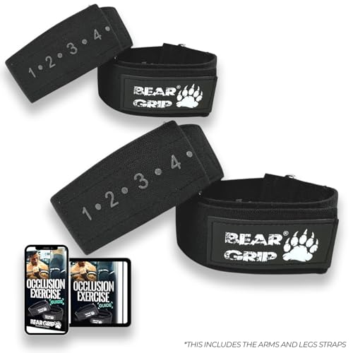 BEAR GRIP Trainingsbänder zur Durchblutungsrestriktion (schwarz, Arme und Beine (Bündel)) von BEAR GRIP