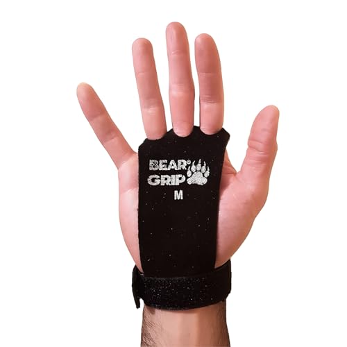 Crossfit-Handflächenschutz von Bear Grip, Leather Black 3 Hole, Large Crossfit-Handflächenschutz von Bear Grip, Leather Black 3 Hole, Large von BEAR GRIP