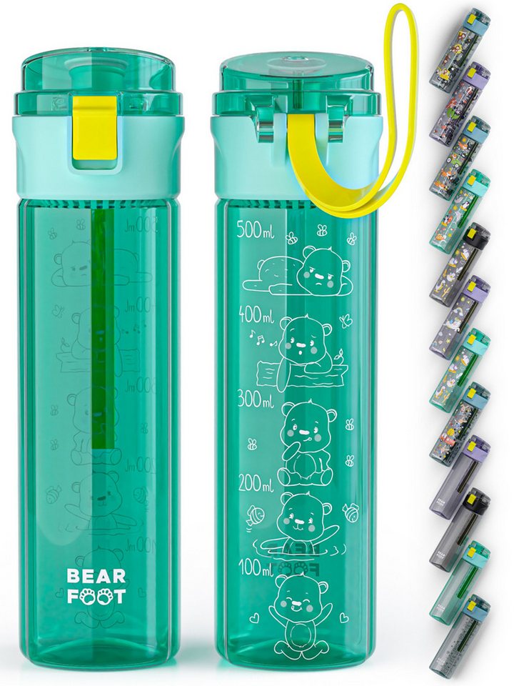BEARFOOT Trinkflasche Trinkflasche Kinder, 500ml, leicht - Logo-mint BEARFOOT Trinkflasche Trinkflasche Kinder, 500ml, leicht - Logo-mint von BEARFOOT