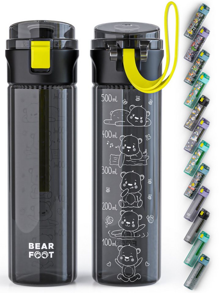 BEARFOOT Trinkflasche Trinkflasche Kinder, 500ml, leicht - Logo-schwarz BEARFOOT Trinkflasche Trinkflasche Kinder, 500ml, leicht - Logo-schwarz von BEARFOOT