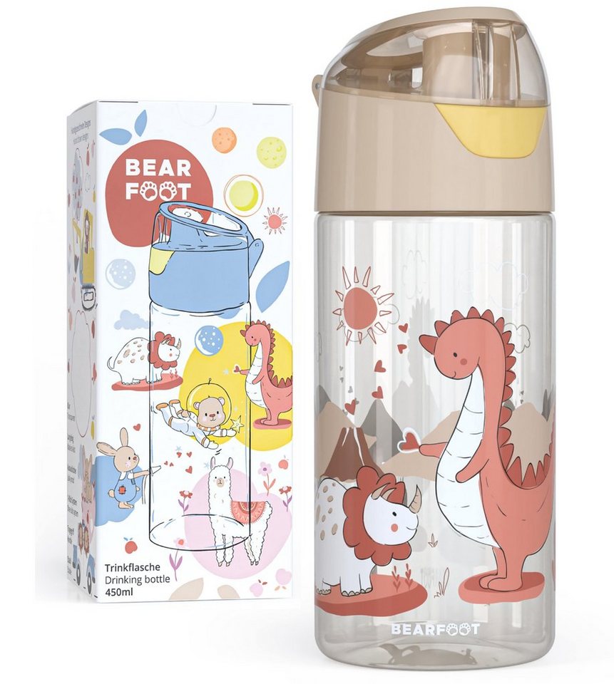 BEARFOOT Trinkflasche Trinkflasche Kinder, leichte Wasserflasche - Dinos BEARFOOT Trinkflasche Trinkflasche Kinder, leichte Wasserflasche - Dinos von BEARFOOT