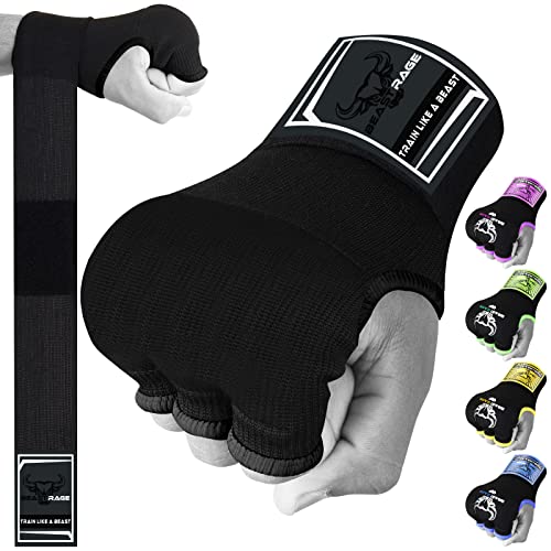 Beast Rage Boxbandagen, Gelhandschuhe, MMA, 75 cm lang, gepolstert, elastisch, schnelles Boxen, Boxsack, Training, Muay Thai, Handbandagen-Set von BEAST RAGE