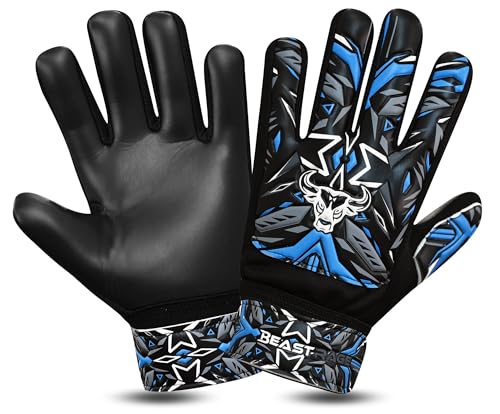 BEAST RAGE Torwarthandschuhe Kinder Gepolsterte Torwarthandschuh für Kind Fussballhandschuhe 8 Jahre Torwart Handschuhe für Jungen, (Blau, Größe 7 (S/M)) BEAST RAGE Torwarthandschuhe Kinder Gepolsterte Torwarthandschuh für Kind Fussballhandschuhe 8 Jahre Torwart Handschuhe für Jungen, (Blau, Größe 7 (S/M)) von BEAST RAGE