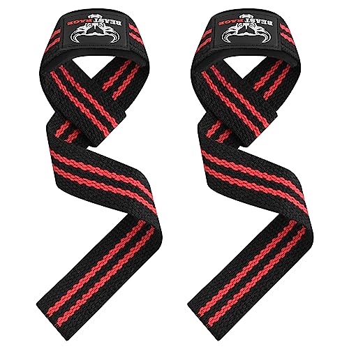 BEAST RAGE Zughilfen für Krafttraining (Fitness Straps) Kreuzheben Gurte Frauen Männer (Gepolstert) Gewichthebergurte Baumwolle Handgelenkstütze Griffe Hantel Bar (Lifting Straps)(Schwarz/Rot) BEAST RAGE Zughilfen für Krafttraining (Fitness Straps) Kreuzheben Gurte Frauen Männer (Gepolstert) Gewichthebergurte Baumwolle Handgelenkstütze Griffe Hantel Bar (Lifting Straps)(Schwarz/Rot) von BEAST RAGE