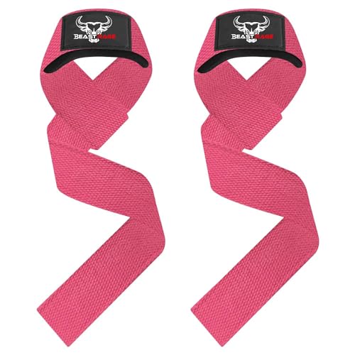 BEAST RAGE Zughilfen für Krafttraining (Fitness Straps) Kreuzheben Gurte Frauen Männer (Gepolstert) Gewichthebergurte Baumwolle Handgelenkstütze Griffe Hantel Bar (Lifting Straps)(Rose) BEAST RAGE Zughilfen für Krafttraining (Fitness Straps) Kreuzheben Gurte Frauen Männer (Gepolstert) Gewichthebergurte Baumwolle Handgelenkstütze Griffe Hantel Bar (Lifting Straps)(Rose) von BEAST RAGE