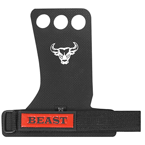 Beast Rage Gymnastik-Griffe, synthetische Ultra-Snatches, langlebige Kohlefaser, Handgriffe für Gewichtheben, rutschfest, Power-Kniebeugen, Workout, Fitness für Männer und Frauen, Fitnessstudio von BEAST RAGE