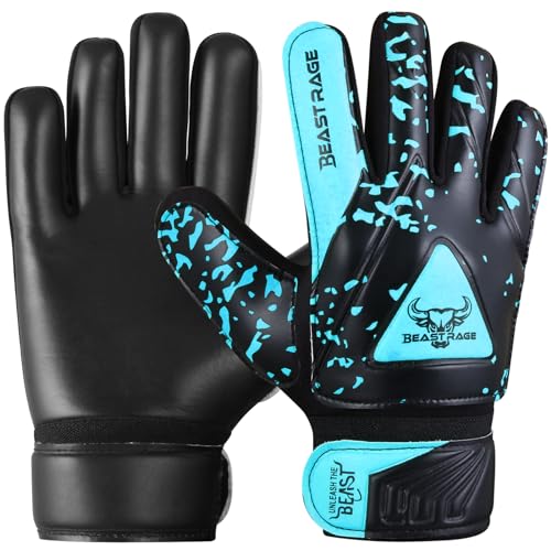 BEAST RAGE Torwarthandschuhe für Kinder Jungen Jugend,Fußballtorwarthandschuhe Kinder mit doppelter Handgelenkstütze,Starker Grip Doppelt gepolsterte (Aqua, Größe 2 geeignet für 4 bis 5 Jahre alt) BEAST RAGE Torwarthandschuhe für Kinder Jungen Jugend,Fußballtorwarthandschuhe Kinder mit doppelter Handgelenkstütze,Starker Grip Doppelt gepolsterte (Aqua, Größe 2 geeignet für 4 bis 5 Jahre alt) von BEAST RAGE