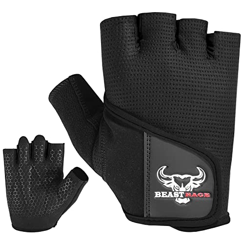 Beast Rage Fitness-Handschuhe, Trainingshandschuhe für Damen und Herren vollständig gepolstert, Handgelenkstütze,für Crossfit, Bodybuilding Krafttraining, Radfahren von BEAST RAGE