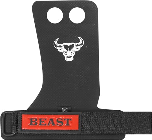 Beast Rage Gymnastik-Griffe, synthetische Ultra-Snatches, langlebige Kohlefaser, Handgriffe für Gewichtheben, rutschfest, Power-Kniebeugen, Workout, Fitness für Männer und Frauen, Fitnessstudio von BEAST RAGE