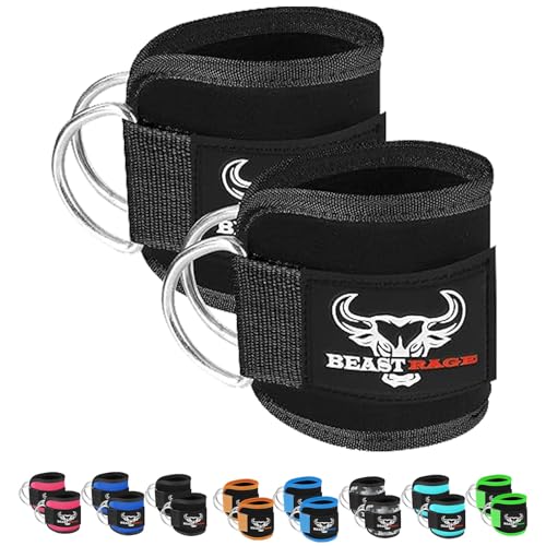 Fußschlaufen mit verstellbarem, Neopren-gepolstertem Kabelzug, Doppel-D-Ring, Fitnessgurte für Gewichtheben, Gesäßtraining, Beinstrecker,Curls,Hüftabduktorenübungen für Männer und Frauen. (Black) Fußschlaufen mit verstellbarem, Neopren-gepolstertem Kabelzug, Doppel-D-Ring, Fitnessgurte für Gewichtheben, Gesäßtraining, Beinstrecker,Curls,Hüftabduktorenübungen für Männer und Frauen. (Black) von BEAST RAGE