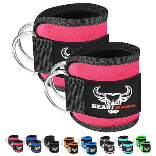 Fußschlaufen mit verstellbarem, Neopren-gepolstertem Kabelzug, Doppel-D-Ring, Fitnessgurte für Gewichtheben, Gesäßtraining, Beinstrecker,Curls,Hüftabduktorenübungen für Männer und Frauen. (PINK) Fußschlaufen mit verstellbarem, Neopren-gepolstertem Kabelzug, Doppel-D-Ring, Fitnessgurte für Gewichtheben, Gesäßtraining, Beinstrecker,Curls,Hüftabduktorenübungen für Männer und Frauen. (PINK) von BEAST RAGE