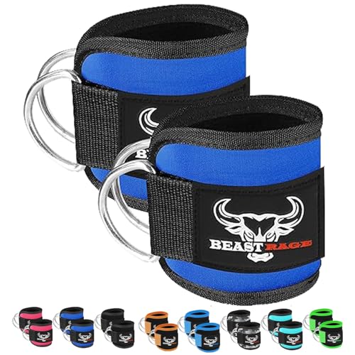 Fußschlaufen mit verstellbarem, Neopren-gepolstertem Kabelzug, Doppel-D-Ring, Fitnessgurte für Gewichtheben, Gesäßtraining, Beinstrecker,Curls,Hüftabduktorenübungen für Männer und Frauen. (BLUE) Fußschlaufen mit verstellbarem, Neopren-gepolstertem Kabelzug, Doppel-D-Ring, Fitnessgurte für Gewichtheben, Gesäßtraining, Beinstrecker,Curls,Hüftabduktorenübungen für Männer und Frauen. (BLUE) von BEAST RAGE